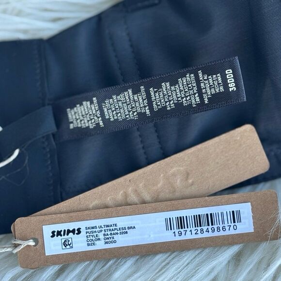 Skims Ultimate Push Up Strapless Bra Onyx Size 36DDD - Picture 7 of 7